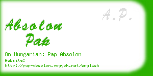 absolon pap business card
